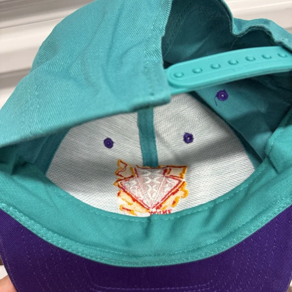 VTG Super Bowl Hat 35 XXXV Purple Teal 2001 Coca-Cola NFL Football Color Block